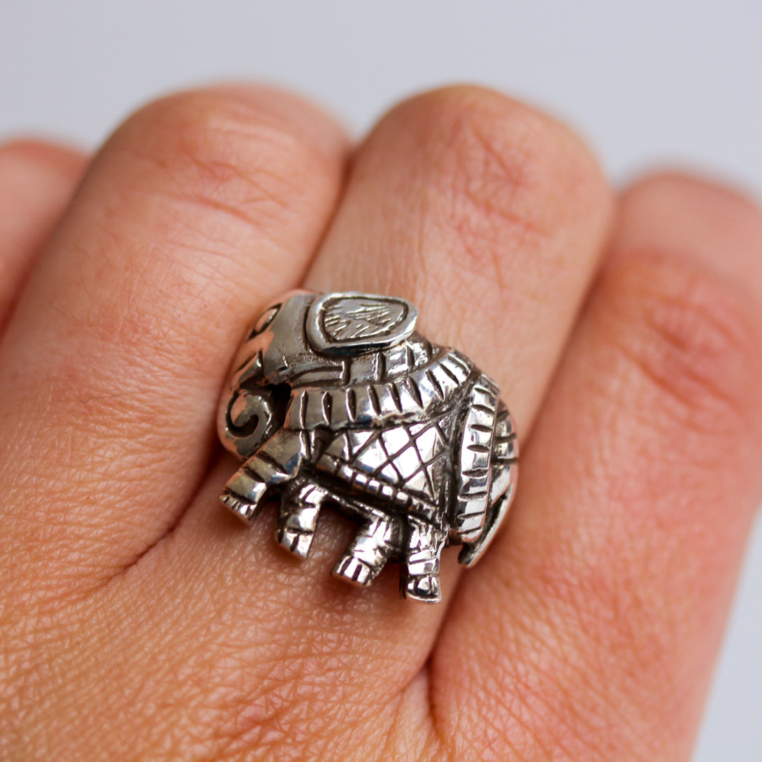 Buy Elephant Ring in Sterling Silver, Lucky Elephant Ring, Unique Elephant  Ring, Handmade Elephant Jewelry, Animal Rings, Gold Elephant Online in  India - Etsy